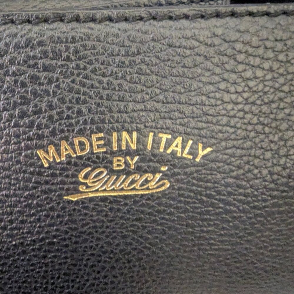 Gucci Black Leather Swing Tote - Picture 14 of 14
